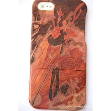 Luxury Natural Carved Wood Phone Case Cover for iPhone Plus